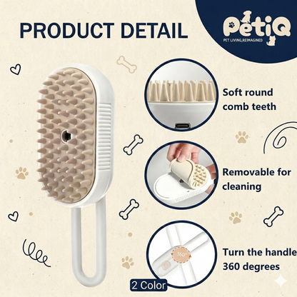 PetiQ FurSpa™ Steam Grooming Brush